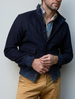 Casual Stand Collar Single Breasted Long Sleeve Men Jackets