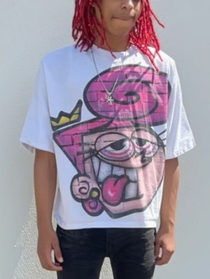 Cartoon Pattern Loose Crewneck Tee