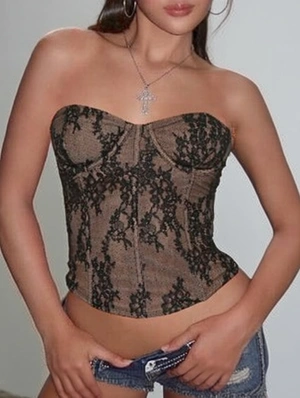 Lace Fishbone Girdle Bodycon Tube