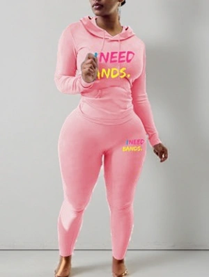 Print Fitted High Rise Pant Sets Tracksuits
