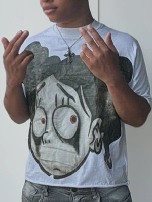 Cartoon Printed Loose Pullover Tee