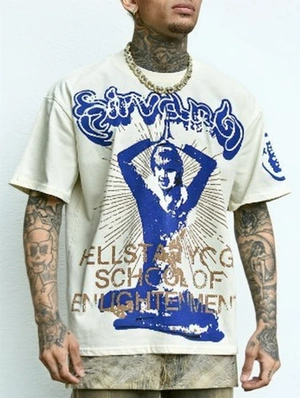 Retro Figure Number Printed Loose Tee