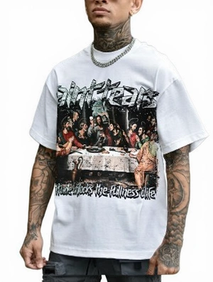 Vintage Figure Letter Print Loose Tee