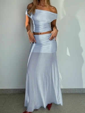 Perspective Off Shoulder Ruched Skirt Sets