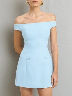 Off Shoulder A-line Bodycon Mini Dress