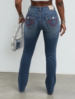 Washed Denim Seam Line Skinny Jeans