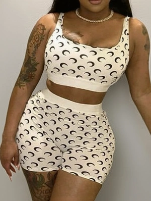 Phases Moon Cropped Tank Short Sets