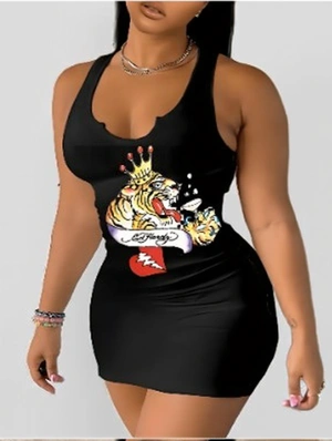 Tiger Roar Printed Sleeveless Mini Dress