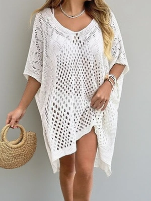 Bohemian Crochet Hollow-out V Neck Cover Ups