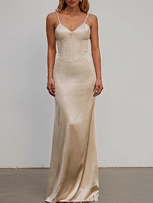 Elegant Waist Slimming Sleeveless Maxi Dress