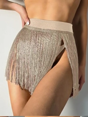 Tassel Patchwork Solid Color A-line Skirts