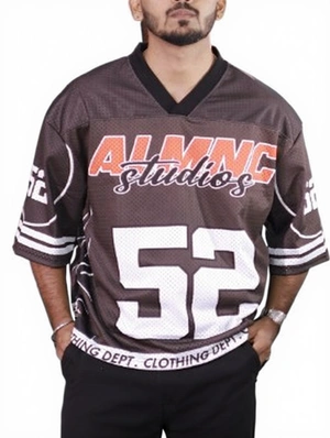 Letter Number Printed Mesh V Neck Jerseys