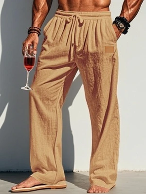 Casual Solid Men's Straight Long Pant