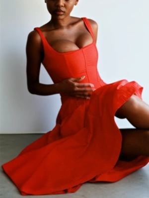 Elegant Square Neck Waist Slimming Sleeveless Long Dress