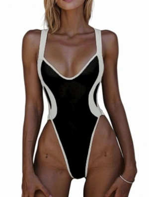 Colorblock V Neck Sleeveless One-Pieces