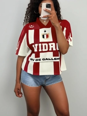Colorblock Striped V Neck Loose Jerseys