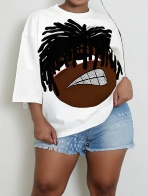 Cartoon Printed Loose Streetwear T-shirts