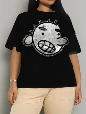 Cartoon Pattern Loose Streetwear T-shirts