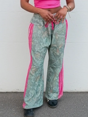 Splash-ink Painting Striped Trim Loose Pants