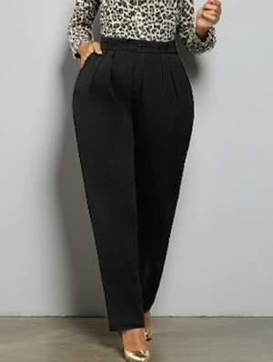 Irregular Buckle Dropped Straight Pants