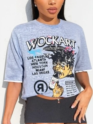 Abstract Cartoon Letter Printed Casual T-shirts