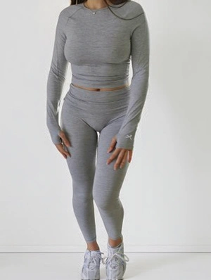 Plain Bodycon Ruched Foldover Pant Sets