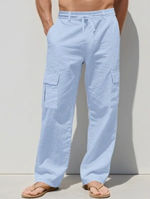 Straight Elastic Multi Pocket Long Pant