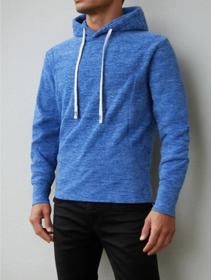 Print Texture Elastic Band Hoodies & Sweatshirt