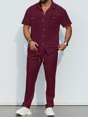 Texture Vertical Fitted Long Sets