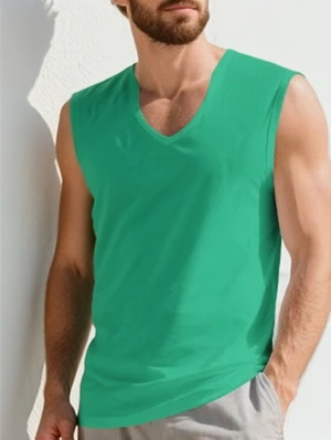 Fitted V Neck Sleeveless Tanks Vest