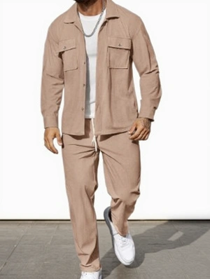 Drawstring Fitted Mid Rise Long Sets