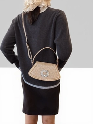 Embellished Shiny Glitter Chain Satchels