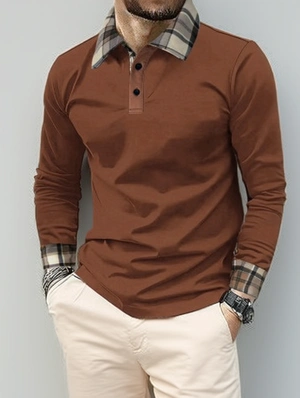 Colorblock Square Fitted Polo Shirt