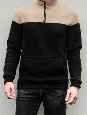 Crewneck Colorblock Kangaroo Pocket Sweatshirt