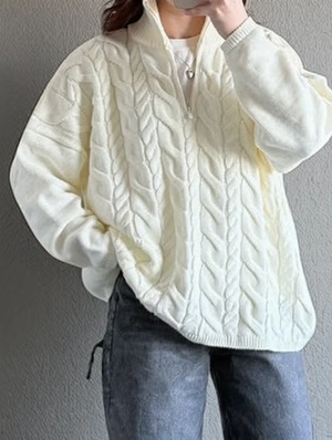 Cable Knit Loose  PulloverSweater