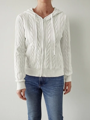 Flounce Geometric Pattern Crewneck Hooded Sweater
