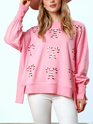 Sequin Cartoon Pattern Long Sleeve Sweatshirts
