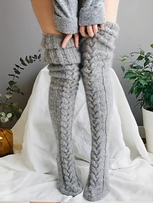 Crochet Vertical Casual Stockings