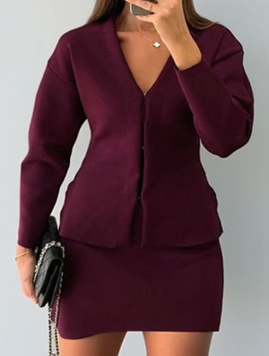 Solid Color Hasp Cardigan Coat