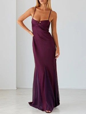 Satin Patchwork Sleeveless Maxi Dress
