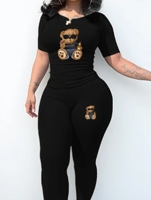 Animal Figure Emoji Skinny Pant Sets