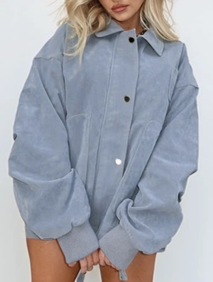 Polo Zipper Single Breasted Pocket Long Sleeve Jackets