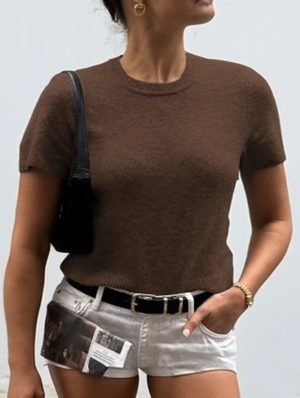 Bodycon Round Neck Short Sleeve T-shirts