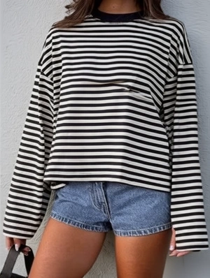 Pullover Striped Long Sleeve T-shirts