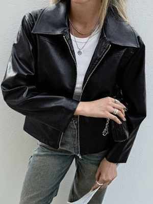 Chain Pure Color Zipper Long Sleeve Jackets