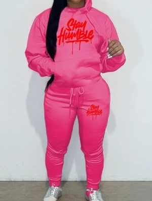 Drawstring Ankle-tied Long Sleeve Pant Sets
