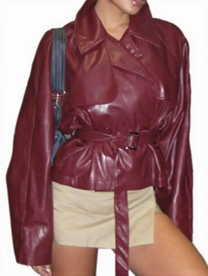Pure Color Tie-wrap Lapel Long Sleeve Jackets