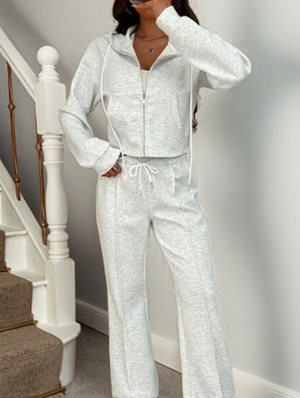 Drawstring Fitted Mid-rise Pant Sets