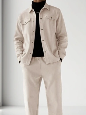 Lapel Long Sleeve Single Breasted Long 2pcs Sets