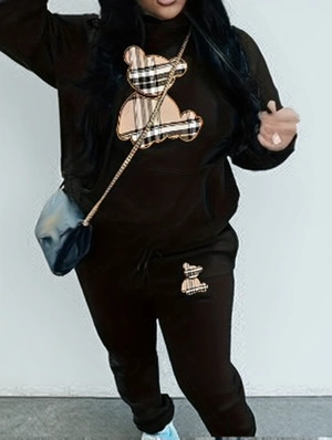 Ankle-tied Hooded Long Sleeve Pant Sets